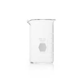 Kimble 14030-200 KIMAX Berzelius Beaker, tall form, with spout, 200 mL, Case of 48
