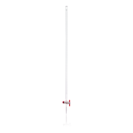 Kimble 17026F-50 KIMAX Straight Bore Buret, Class B, with PTFE Stopcock, 50 mL