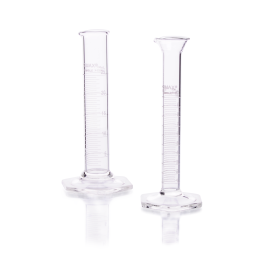 Kimble 20025K-50 KIMAX Educational Graduated Cylinder, Class A, White Scale, with Glass Base, 50 mL, Case of 36