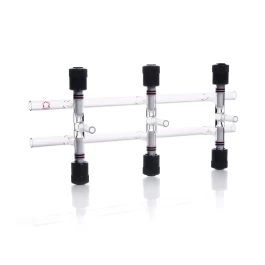 Kimble 216060-0003 KONTES Double Vacuum and Gas Manifold, With PTFE Valves, 300 mm, 3 Places