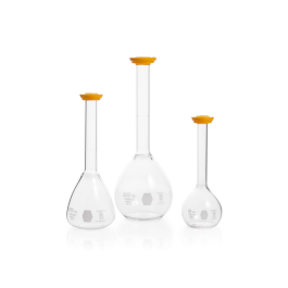 Kimble 28010-200 KIMAX Volumetric Flask, Snap Cap, 200 mL, Case of 12