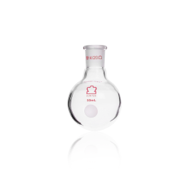 Kimble 294000-0050 KONTES Single Neck Heavy Wall Round Bottom Flask, 14/20, 50 mL