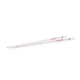 Kimble 37025-1110 KIMAX Reverse Graduated Pipet, Class A, TD, Batch Serialized and Certified, 1mL, Case of 12