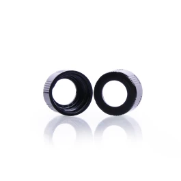 Kimble 73804-24400 Open-Top Black Phenolic Screw Thread Caps, 24-400, Case of 144