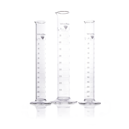 Kimble 50030-25 ValueWare Graduated Cylinder, Class B, TD, with Double White Scale, 25 mL, Case of 10