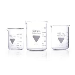 Kimble 54000-1000 ValueWare Beaker, Low Form Griffin, 1000 mL, Case of 24