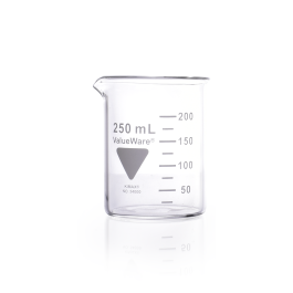 Kimble 54000-250 ValueWare Beaker, Low Form Griffin, 250 mL, Case of 48