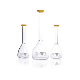 Kimble 58010-500 ValueWare Volumetric Flask, Class B, with Snap Cap, 500 mL, Case of 12