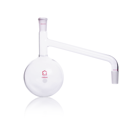 Kimble 605030-1524 KONTES Distilling Flask With Standard Taper Joint Sidearm, 1000 mL