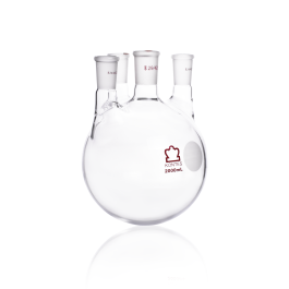 Kimble 607000-1124 KONTES Four Vertical Neck Round Bottom Flask, 29/42, 24/40, 2000 mL