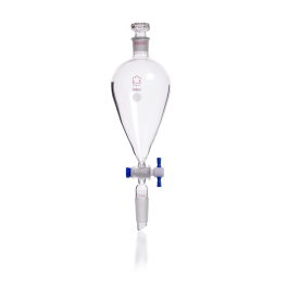 Kimble 636280-0500 KONTES Squibb Pear Shaped Separatory Funnel, With Stopper, 500 mL