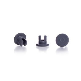 Kimble 73828-13 Gray Butyl Two-Leg Lyophilization Stopper, 13 mm, Case of 1,000