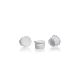 Kimble 73835-1 White Polyethylene Plug-Style Needle Closures, Fits Vials 60831D-830, 60831D-843, 60835D-843, Case