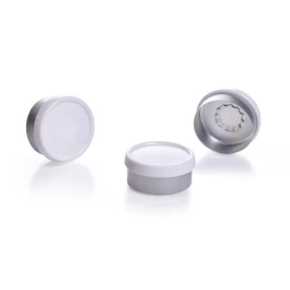 Kimble 73843D-13 Flip Cap Unlined Aluminum Seals, 13 mm, Green, Case of 1,000
