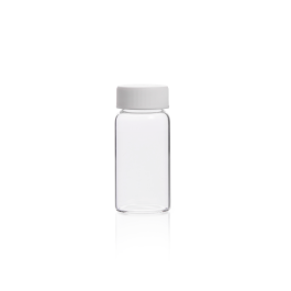 Kimble 74507-20 20 mL Glass Scintillation Vial, 24-400 GPI Finish, Cork-backed Foil, Case of 500