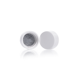 Kimble 74520-22400 White Urea Closures With Cork-Backed Aluminum Foil Liners, 22-400, Case of 1,000