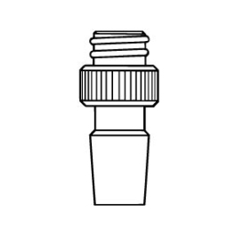 Kimble 747128-2014 KONTES PTFE Threaded Connecting Adapters, 14/20 mm
