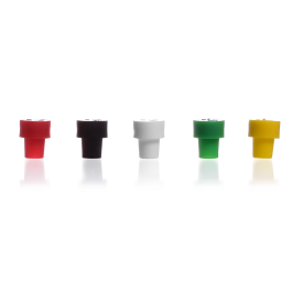 Kimble 897095-1001 KONTES NMR Tube Pressure Cap, Red, 10 mm, Case of 100