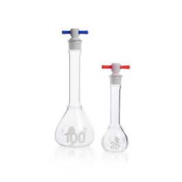 Kimble 92812P-5 KIMAX Volumetric Flask, Class A, Heavy Duty, Wide-Mouth, PE Stopper, 5 mL, Case of 6