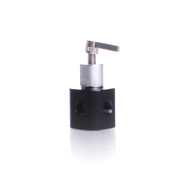Kimble H86728-0000 Three-Way Valve, CTFE Valve Seat, PTFE Plug