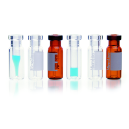 MicroLiter 11-2200-140 µL 11mm Crimp Top, 12 x 32mm Vial With Step and Insert, Amber, Conical Polypropylene Insert With