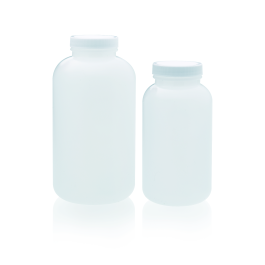 Wheaton 209675 HDPE Wide Mouth Round Packer Bottle, PP Cap PE Liner, 500 mL, Case of 48