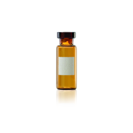 Wheaton 223692-01 Standard Opening Crimp Vial 12 x 32mm, Amber, With Writing Patch, Case of 1,000