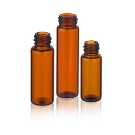 Wheaton W224840 LAB FILE Sample Vials, 40mL Standard Vials With Caps Attached, Amber, 14B Rubber Septa, Case of 72