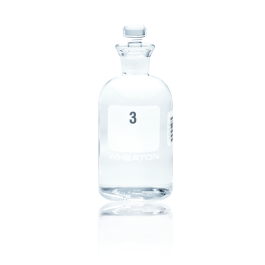 Wheaton 227497-10 Bar-Coded BOD Bottle, 300mL With Robotic Stopper, 217-240, Case of 24