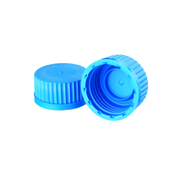 Wheaton 240726-04 Lab 45 Accessory, Replacement Cap, Blue Polypropylene Cap With Sealing Ring, Case of 12