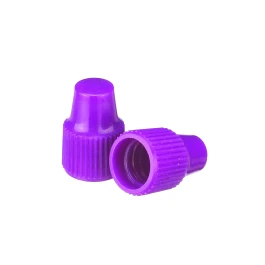 Wheaton 242507 Dropper Tip Cap, 8-425, Purple, Case of 100