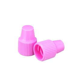 Wheaton W242501-A Dropper Tip Cap, 8-425, Pink, Case of 1,000