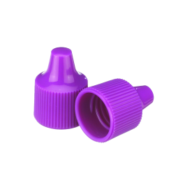 Wheaton W242517-A Dropper Tip Cap, 15-415, Purple, Case of 1,000