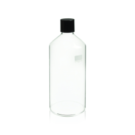 Wheaton 348252 Roller bottle With 38mm Deep, Skirted, Black Phenolic Screw Cap With White Styrene-butadiene Rubber