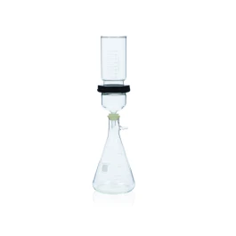 Wheaton 419452 90mm Filtration Assembly With No. 8 Stopper, Complete Unit With Removable Glass Frit, 1000 mL