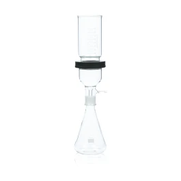 Wheaton 419460 90mm Filtration Assembly With No. 8 Stopper and 40/35 Connection, With Stainless Steel Support