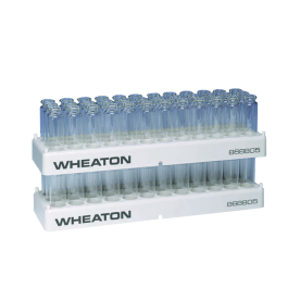Wheaton 868806 Polypropylene Vial Racks, 50 Positions, 28.1 mm Open ID, Case of 5