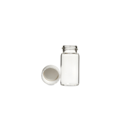 Wheaton 986591 Liquid Scintillation Vials, Borosilicate Glass, 24-400 White PP Caps Packaged Separately, Metal Foil / Pu