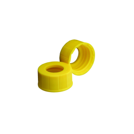 Wheaton 240716-05 Screw Cap for Screw Neck Diagnostic Bottle, Yellow, Open-Top, 20-400, Case of 300