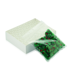 Wheaton W225154-0107 ABC VIALS Convenience Pack, Clear, White PTFE / Red Silicone, Green, Case of 100