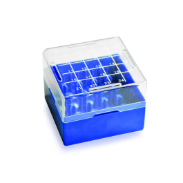 Wheaton W651702-B KEEPIT Freezer Boxes, KeepIT-25 For External Thread Vials, Blue, Case of 10