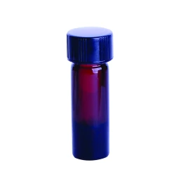 Wheaton W986334NG NextGen V Vial, 1mL, Amber, Solid Top, Screw Cap, PTFE / 14B Rubber, Case of 12