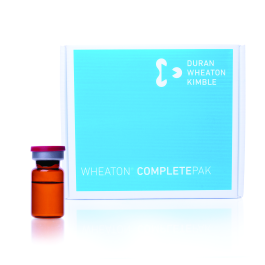 Wheaton W991014-CPA COMPLETEPAK Kit, 10mL Amber Sterile Vial (104), 20mm OmniFlex 3G Sterile Igloo Lyo Stopper (125)