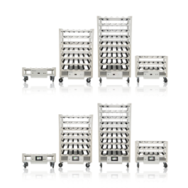 Wheaton WRBMR5010-A R2P 2.0 Roller Rack Apparatus, Bottom Drive Modular Spacing, 5 Bottle Positions
