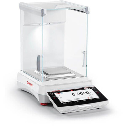 OHAUS 31059173 Explorer Plus Analytical Balance EXP124/AD, 120 g x 0.1 mg, Automatic Doors, AutoCal