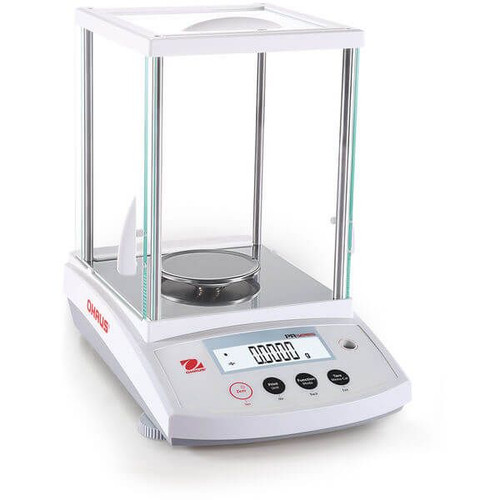 OHAUS 30529065 PR Series Analytical Balance PR124, 120 g x 0.1 mg, InCal Internal Calibration