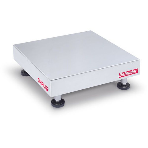 OHAUS 30419634 Defender 5000 Stainless Steel Bench Scale Base D12WQR, 25 lb x 0.001 lb, 12 x 12 in Platform