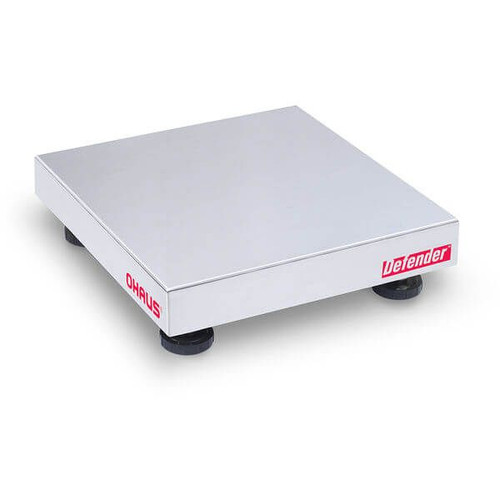 OHAUS 30419628 Defender 5000 Stainless Steel Bench Scale Base D2WQS, 5 lb x 0.0002 lb, 10 x 10 in Platform