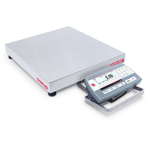 OHAUS 30461655 Defender 5000 Bench Scale D52P125RQL5, 250 lb x 0.01 lb, 18 x 18 in Platform
