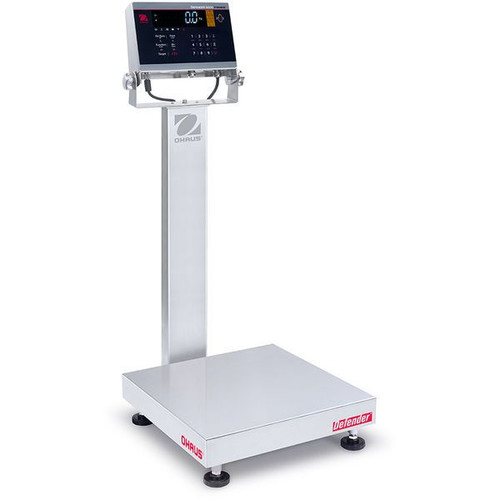 OHAUS 30631724 Defender 6000 Hybrid Bench Scale i-D61XWE125WQL7, 250 lb x 0.01 lb, 18 x 18 in Platform, with Column